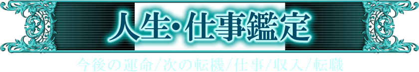 人生・仕事鑑定　今後の運命／次の転機／仕事／収入／転職