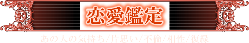 恋愛鑑定　あの人の気持ち／片思い／不倫／相性／復縁